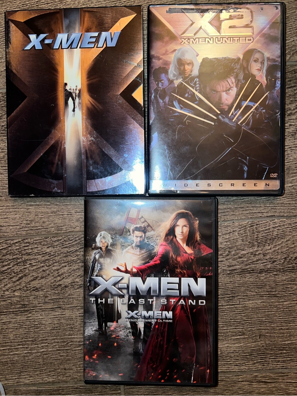 X-Men Original Trilogy DVD Bundle of 3 X2 United The Last Stand Marvel Movies